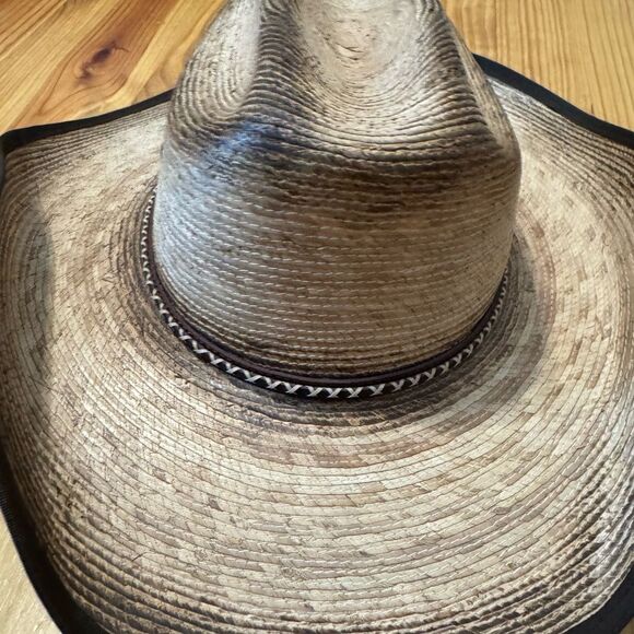 Cavender’s Ranch Collection Western Hat Mens Tan Straw 15X Cowboy - Picture 2 of 11